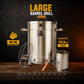 17,2 Kg Large Vertical Charcoal BBQ Barrel Combo  | The Ultimate Vikingo Edition